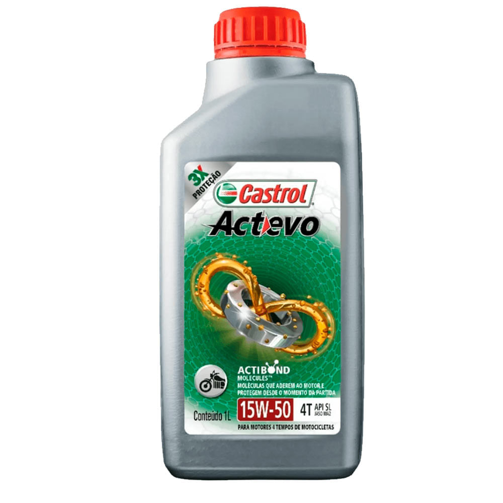 Óleo Actevo 15W50 Semissintético 1L Castrol