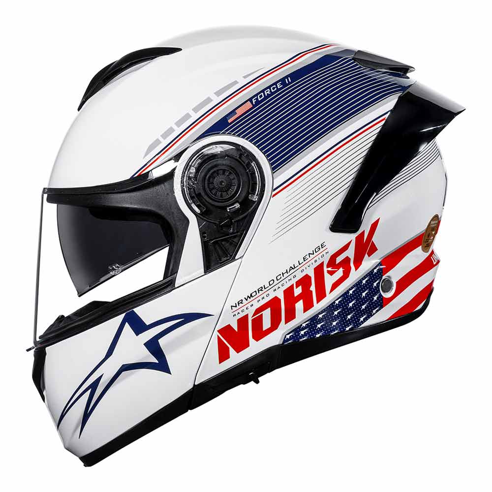 Capacete Norisk Force II Grand Prix USA Escamoteável